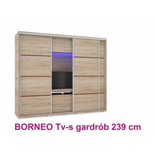 Borneo 239cm tv-s gardrób